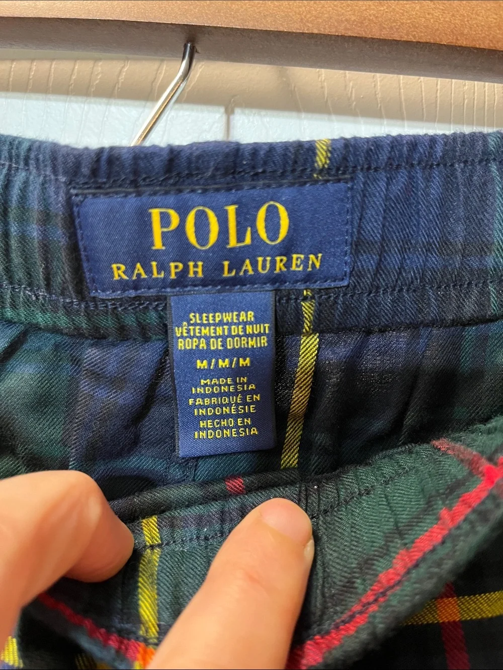NWT - Polo Ralph Lauren 100% Cotton Green Plaid Pajama Bottoms Men’s Medium